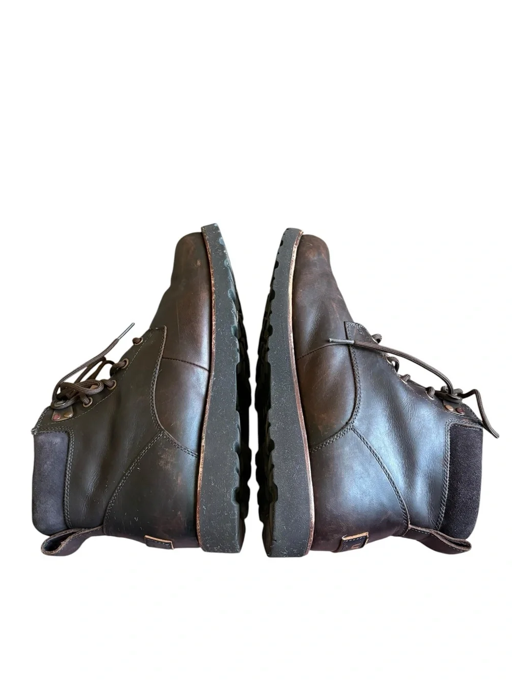 Ugg Australia Seton Men's  Shearling Lined Leather Boots Black 1008146 size 10